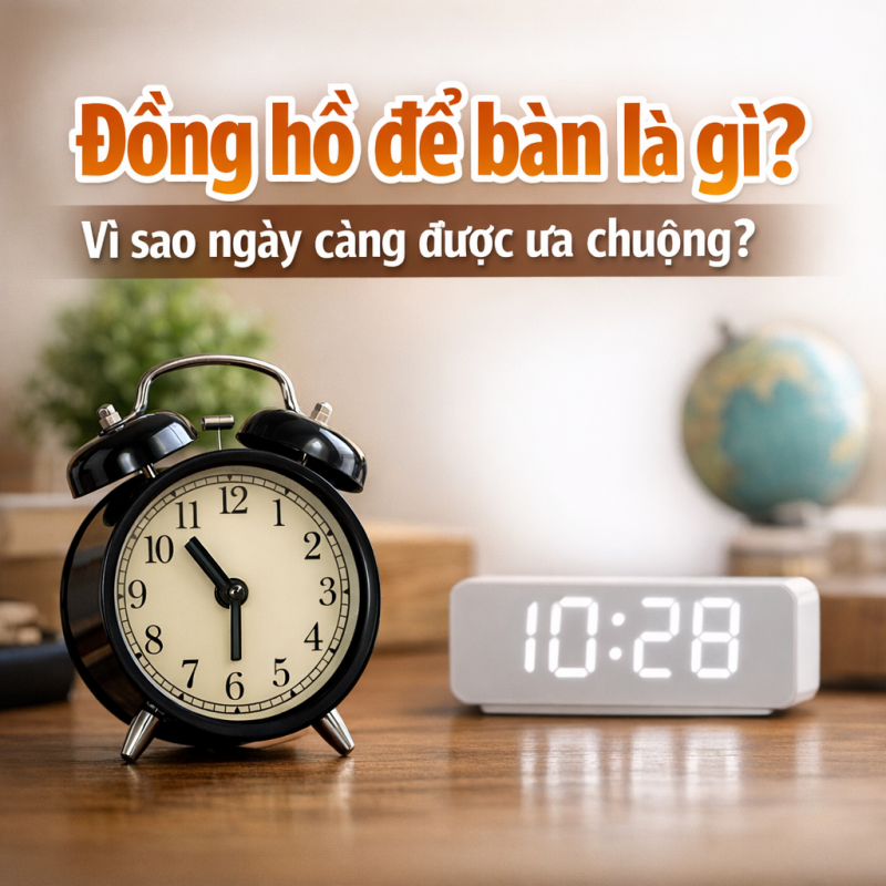 Đồng hồ để bàn là gì? Vì sao ngày càng được ưa chuộng trong trang trí nội thất?